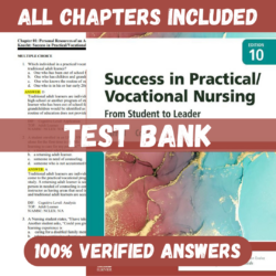 Test Bank for Success in Practical Vocational Nursing 10th Edition by Janyce L. Carroll